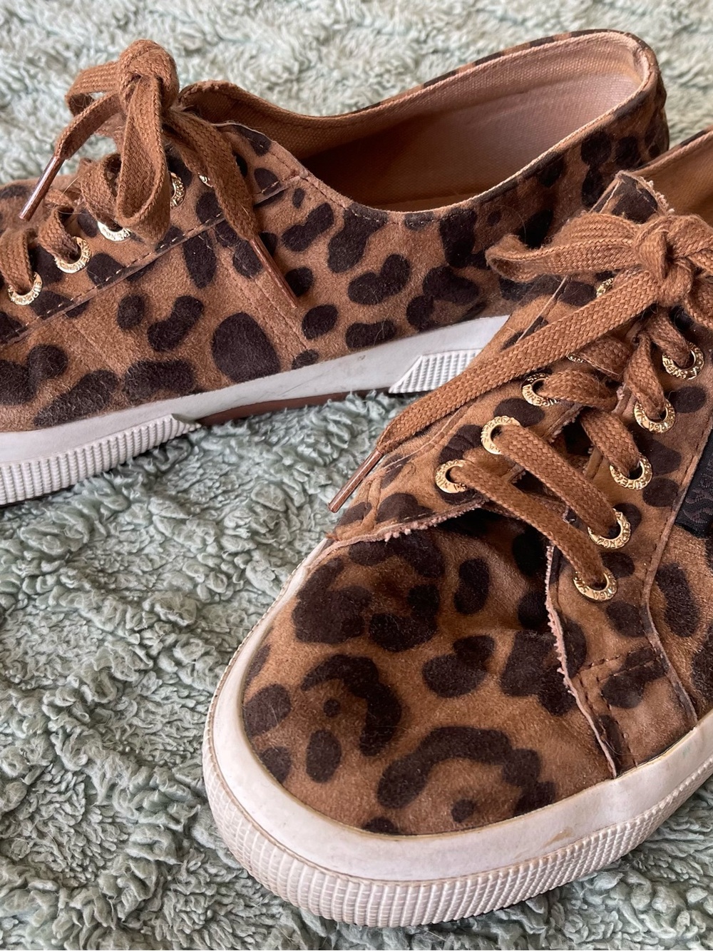 Superga Leopard Print low platform sneakers in Browns size 41 US 10 W